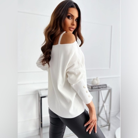 Draped Diva Drop Shoulder Long Sleeve Top - Picture 3 of 4